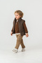 Brown 4-Piece Knitwear (Pants; T-Shirt; Sweater; Vest) Holiday Boys' Set-Lucy 2485 - 3