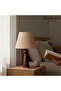 Beige linen fabric headed wooden lampshade - 5