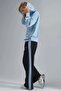 Modal Textured Hooded Embroidered Long Wide Leg Double Suit Berşan Collection - 2