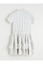 Ecru High-Neck Floral Girl's Dress from Güli̇s Gi̇yi̇m - 3