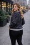 Elegant Women's Soft Plus Size Cashmere Blouse Sweatshirt - 2