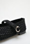 Women's Stoned Ballerina Black - 5