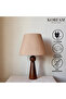Beige linen fabric headed wooden lampshade - 2
