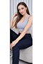 Mom Fit Basic Jeans with Leg Cut Detail - 4