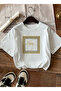 Women's Always Slogan Gold Framed White T-Shirt