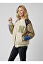 Women's Çağla Sleeves Printed Embroidered Bomber Coat Ayr1875