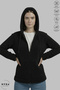 Women's Long Sleeve Winter Plush Fabric Hooded Kangaroo Pocket Zipper Jacket