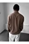 Men's Oversized Plain Linen Blend Shirt Comfortable Fit Long Sleeve Shirt Italian Collar Loose Shirt - 2