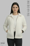 Women's Long Sleeve Winter Plush Fabric Polo Neck Zipper Jacket
