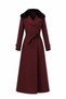 Double-Breasted Cashmere Coat with Fur Collar - Old Money Style