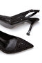 Women's Stone Embroidered Open Back Evening Dress Shoes - 4