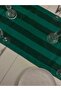 Green Striped Runner Tablecloth / Stylish Table Decor / for Invitations, Valentine's Day, Special Occasions - 3