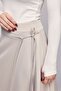 High Waist Tie-Up Layered Look Scuba Skirt - 5