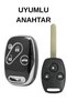 For Honda Civic Fd6 Cr-V Accord 3 Button Nano Key Case Cover Black-Silver - 2