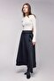 High Waist Tie-Up Layered Look Scuba Skirt - 4