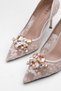 Women's High Heels Thin Heels Pointed Heels Stylish Women's Shoes Evening Wear Beige Stilettos - 2