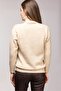 Beige Turtleneck Oversize Knitwear Sweater - 5