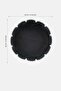 Petal Black Faux Leather Embroidered American Tablecloth 2 Pieces - 2