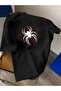 Spider Printed Oversize Circular Neck T-Shirt