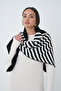 Women's Striped Triangle Shawl Scarf – Shoulder Shawl with Soft Texture - 3