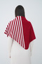 Women's Striped Triangle Shawl Scarf – Shoulder Shawl with Soft Texture - 2