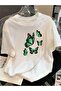 Ucan Butterflies Printed Oversize Circular Neck T-Shirt