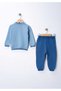 Elephant Embroidered 100% Cotton Baby Boy Seasonal Two-Piece Fabric Top and Bottom 2-Piece Set - 2
