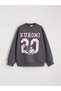 Lcw Kids Gray Kuromi Printed Girls' Thick Sweatshirt W5Ml11Z4