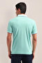 Mens Green Solid Slim Fit Polo Shirt - 4