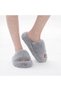 Light Gray Furry Slippers | Light Gray Furry Bridal Slippers |   Party, Home, Kokoş, Eva Sole Slippers | Slipper - 4