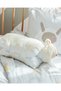 Little Lamb Sheep Polyester Decorative Throw Pillow 40X40 cm Ecru Sleeping and Playmate Plush Toy - 3