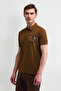 Mens Brown Solid Polo Shirt - 2