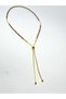Garnet Stone Gold Detailed Handmade Necklace – Special Design Women's Necklace - 5