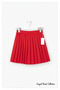 Girl's Pleated Shorts Skirt Red