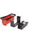 Paper Log Briquette Maker Steel 34x14x14 cm Black and Red - 3
