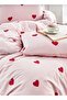 Vanilla Heart Pink Double Duvet Cover Set - 2