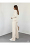 Women's Winter Relaxed Fit Wide-Leg Elastic Waist Knit Pants, Standard Size, Fits S-M-L - 4