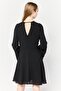 Women Plain Mini Dress, Black - 4