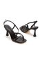 Buckle Detailed Women's Daily Thin Heeled Stylish Strappy Classic Heeled Shoes - 3