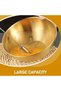 2-Piece Gold Stainless Steel Mixing and Salad Bowl Whisk 700-1600 ml - 2