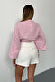 Women's Batwing Sleeve Tied Cotton Cardigan Pink - 26Y 1049 - 6