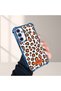Samsung Galaxy A54 Compatible Transparent Four Corner Silicone Coated Glossy Edge Case Leopard Pattern - 4