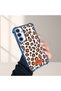 Samsung Galaxy A25 Compatible Transparent Four Corner Silicone Coated Glossy Edge Case Leopard Pattern - 4