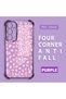 Samsung Galaxy S23 Fe Compatible Transparent Four Corner Silicone Coated Glossy Edge Case Leopard Pattern