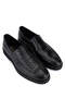 Men's Genuine Leather Black Snake Loafer Shoes - 3