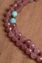 Certified Strawberry Quartz-Amazonite-Aquamarine Natural Stone Rosary Necklace Odt228 - 4