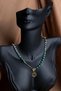 Certified Prehnite, Unakite, Malachite, Aventurine and Jade Heart Chakra Pendant Odt230 - 2