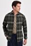 Men's Slim Fit slim fit checkered winter lumberjack shirt - 7