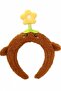 Brown Plush Crown with Rotating Flower Detail - 2