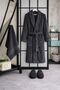 Single Person Bathroom Set with Slippers Dark Gray S/M